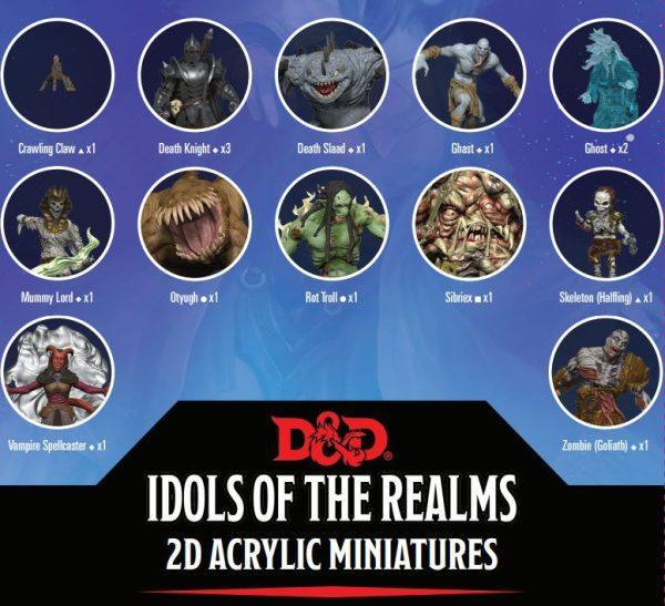 D&D Idols of the Realms 2D Miniatures Boneyard 2D Set 1