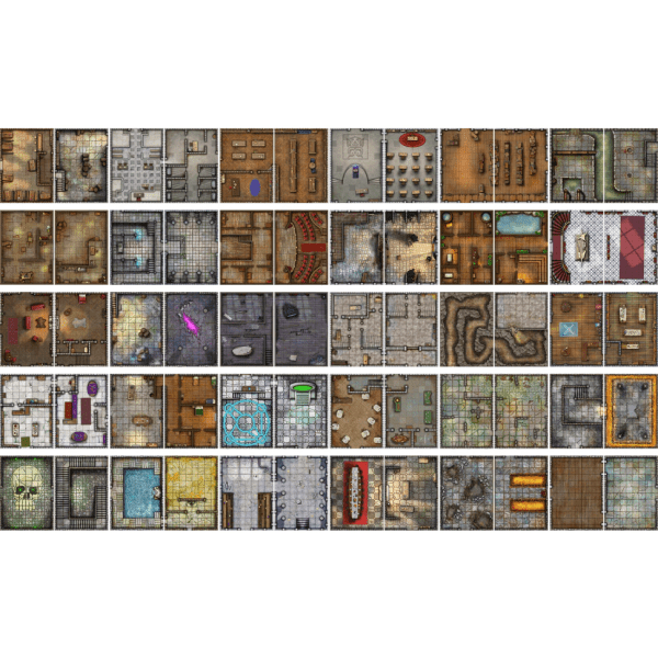 Rooms, Vaults & Chambers - Big Book of Battle Mats