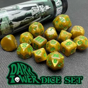 Dark Tower-themed Dice Set featuring a complete range of 14 dice for DCC
