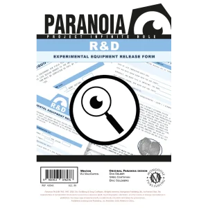 Paranoia RPG - The R And D Experimental Equip Release Form (1) Paranoia RPG - The R And D Experimental Equip Release Form