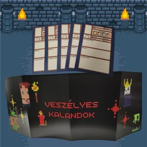 Veszélyes Kalandok szerepjáték JM paraván + karakterlapok