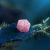 Elvish Shimmering Pink & White Dice Set
