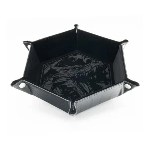 Black Dragon Skin Edition - CritStones Folding Dice Tray Black Dragon Skin Edition - CritStones Folding Dice Tray