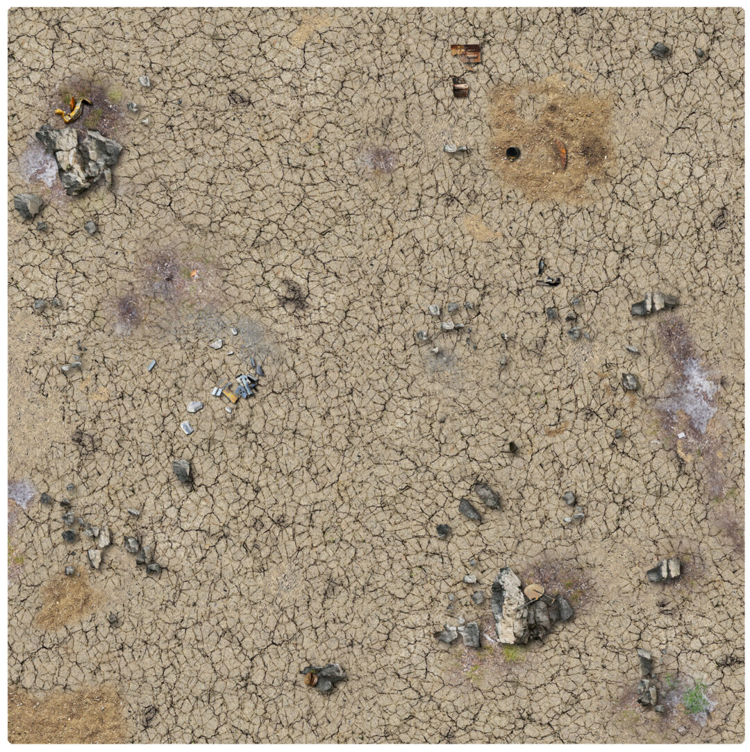 Desert Wasteland Gaming Mat 2x2 - Battle Systems