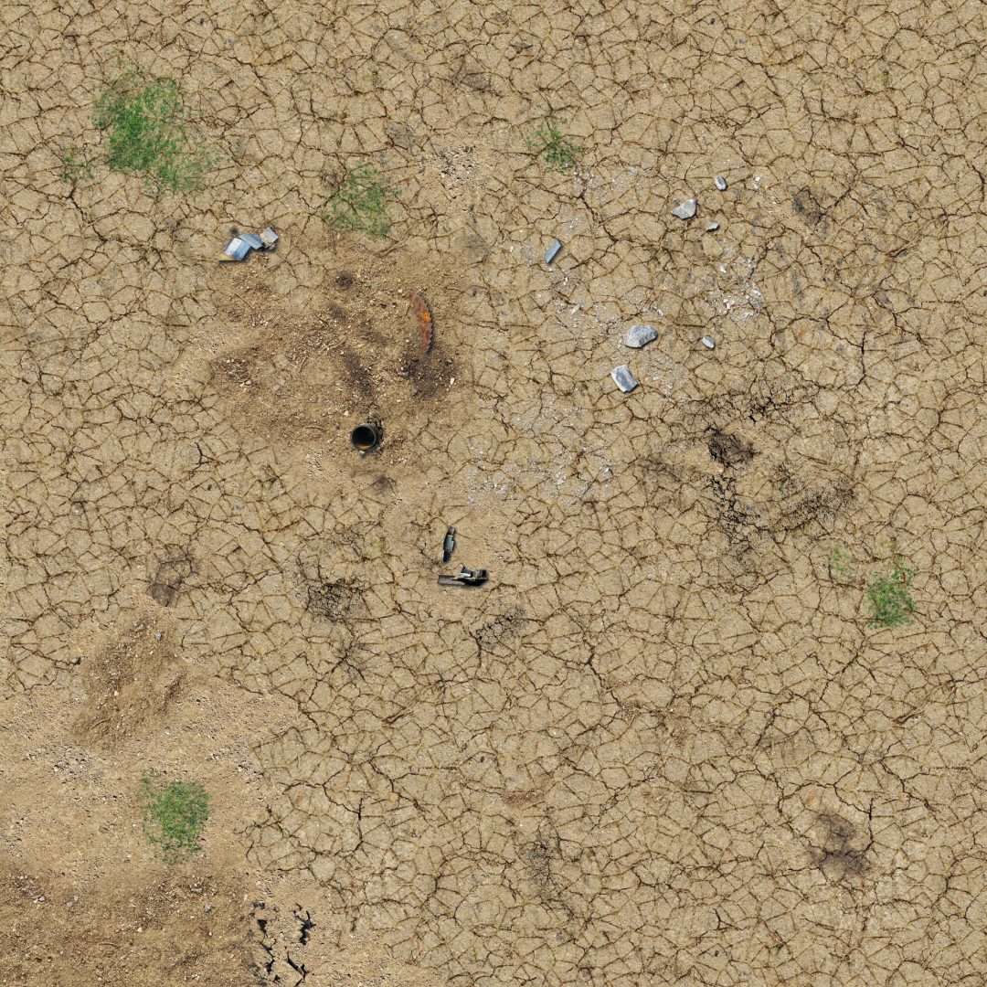 Desert Wasteland Gaming Mat 2x2 - Battle Systems