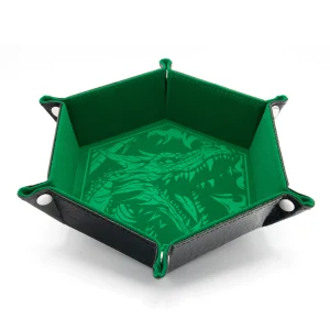 Green Dragon Skin Edition - CritStones Folding Dice Tray Green Dragon Skin Edition - CritStones Folding Dice Tray