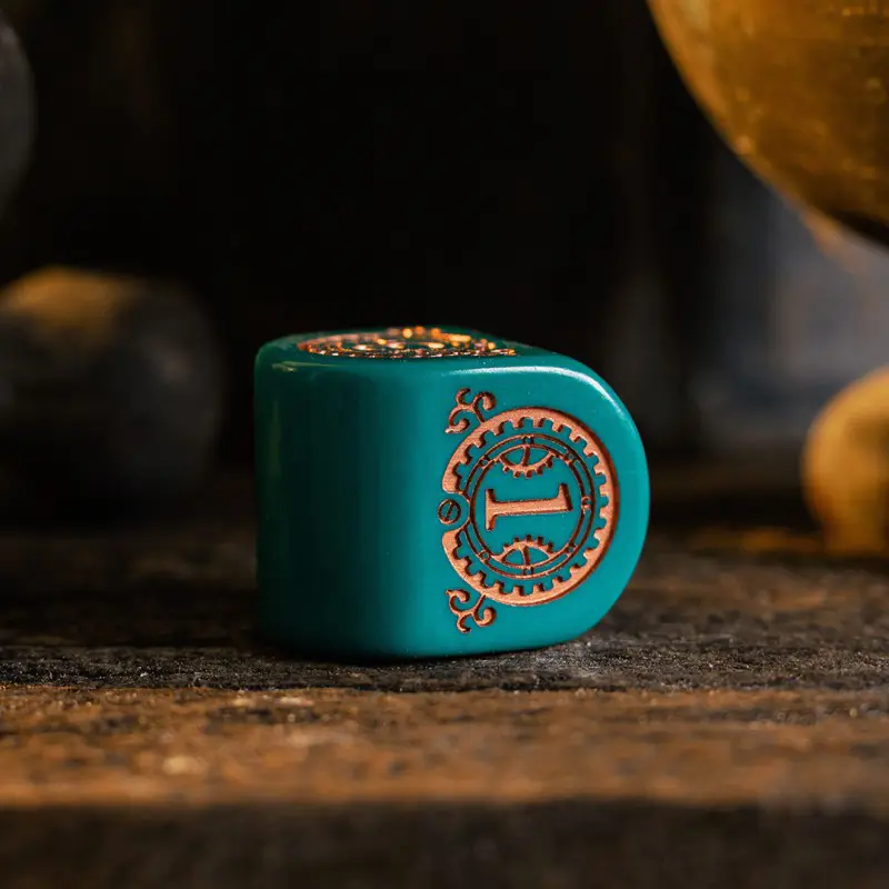 Steampunk Clockwork Nautical Apparatus Modern Dice Set - Q Workshop