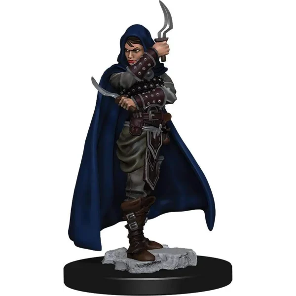 Human Rogue Female - Pathfinder Battles human rogue mini, pathfinder battles, pathfinder figura, előre festett figura, rogue miniature, d&d compatible mini, tabletop rpg mini, female rogue mini, gyűjtői mini