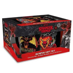 Stranger Things Ajándékszett (Hellfire) - bögre, notesz, kulcstartó, pohár alátét