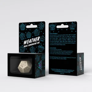 Weather Generator Die: Beige & Black (D12)