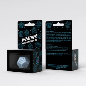 Weather Generator Die: Blue & Black (D12)