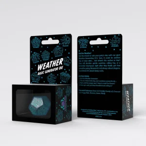 Weather Generator Die: Shimmering Blue & Turquise