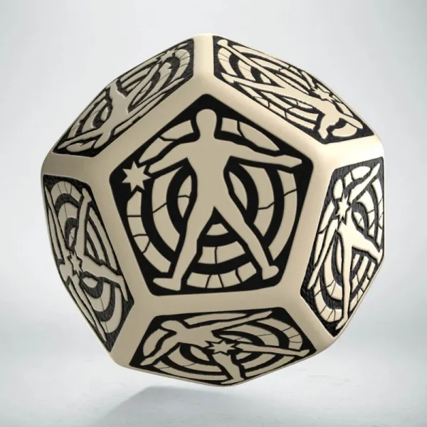 D12 Hit Location Die Beige Black D12 Hit Location Die Beige Black