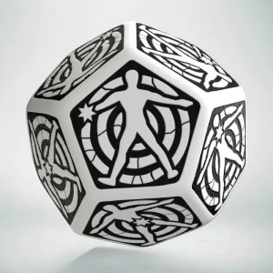 D12 Hit Location Die White Black D12 Hit Location Die White Black