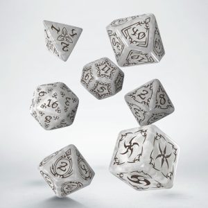 Tribal Dice Set: Shimmering Pearl & Brown