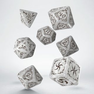Tribal Dice Set: Shimmering Pearl & Brown