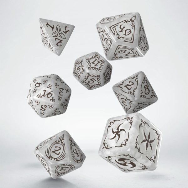 Tribal Dice Set: Shimmering Pearl & Brown Tribal Dice Set: Shimmering Pearl & Brown