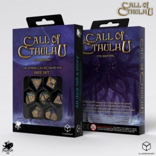 Call of Cthulhu 7th Edition – Blue-green & Gold Dice Set