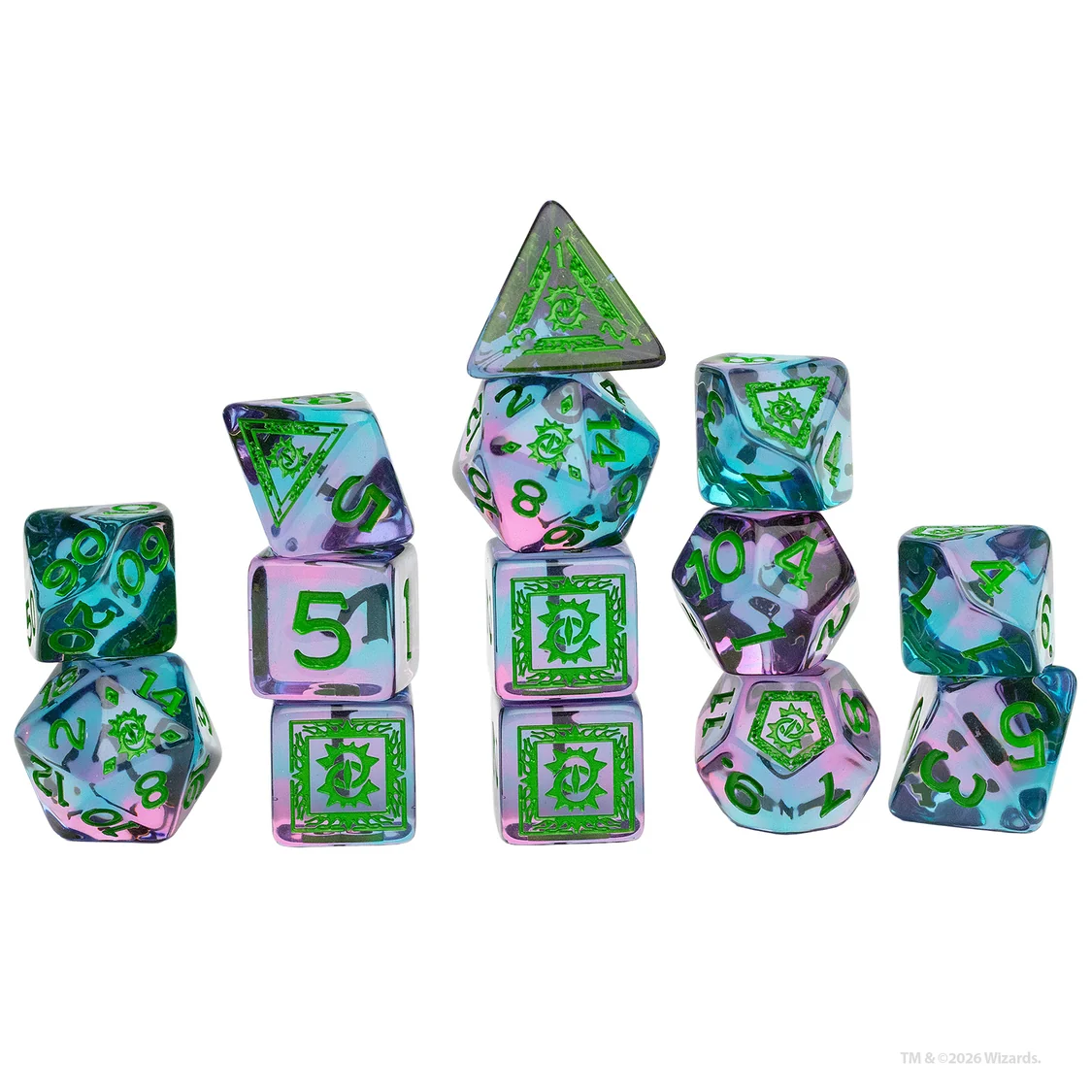 Ravenloft - Warlock Adventure Dice Set - Sirius Dice Dungeons & Dragons Adventure Dice