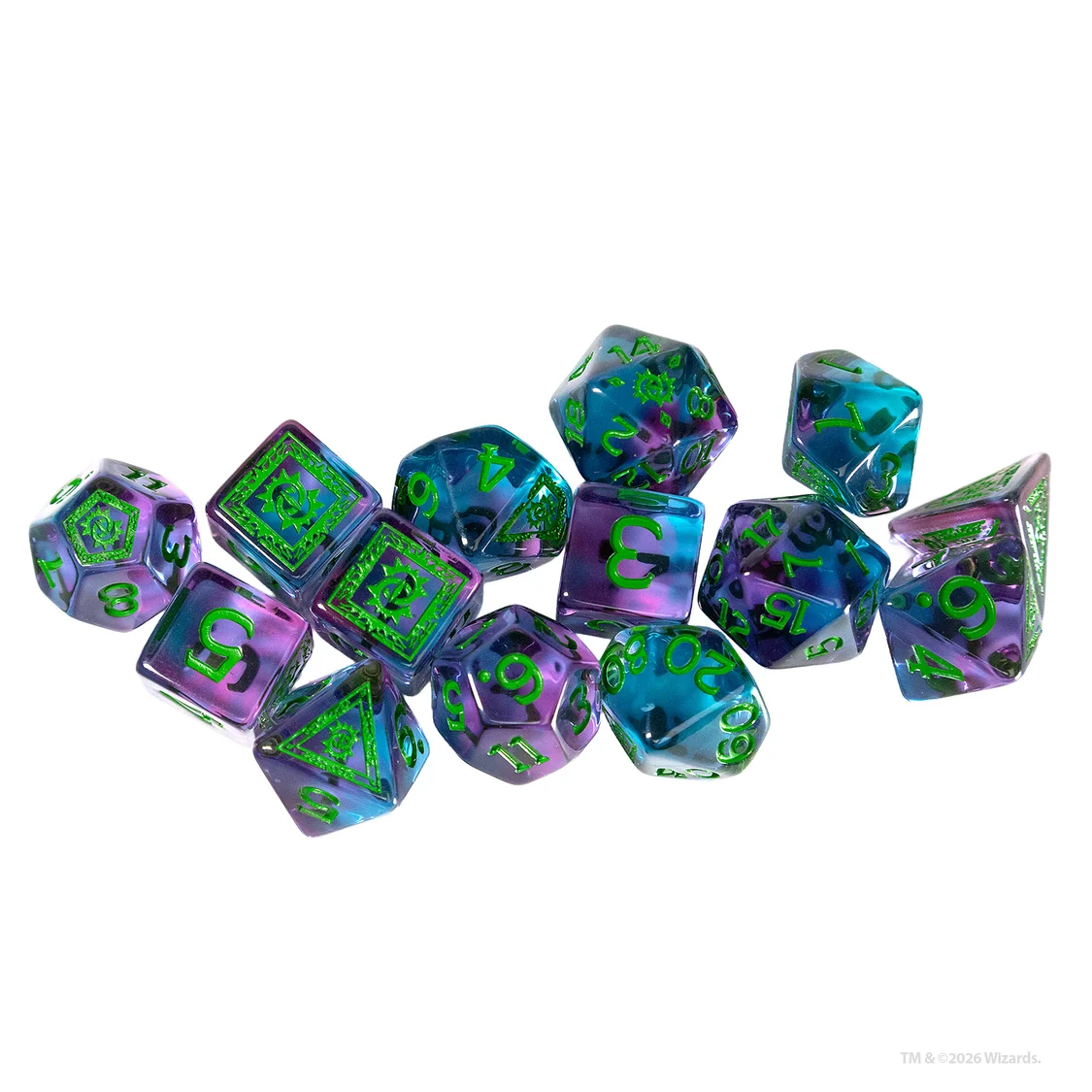 Ravenloft - Warlock Adventure Dice Set - Sirius Dice Dungeons & Dragons Adventure Dice