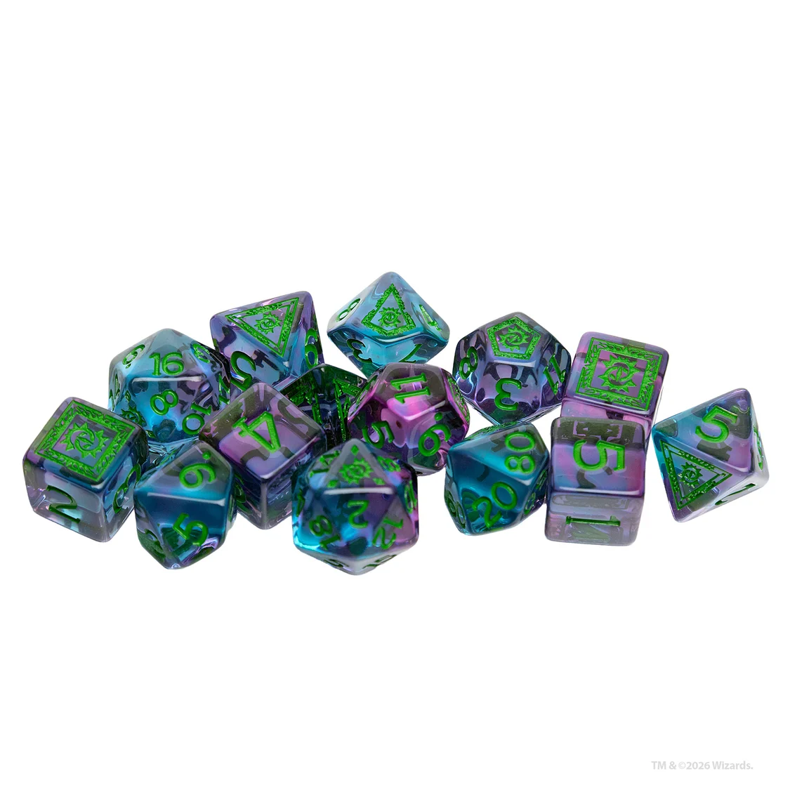 Ravenloft - Warlock Adventure Dice Set - Sirius Dice Dungeons & Dragons Adventure Dice